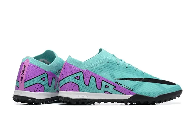 Nike Sapatos de Futebol Upper Knit Outsole Turf Azul e Roxo 6