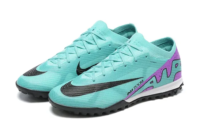 Nike Sapatos de Futebol Upper Knit Outsole Turf Azul e Roxo 8