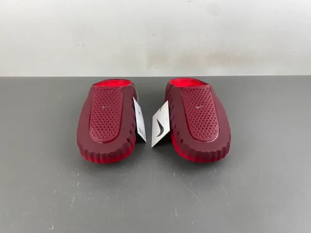 耐克酒红色模制橡胶鞋底波浪边木屐 9