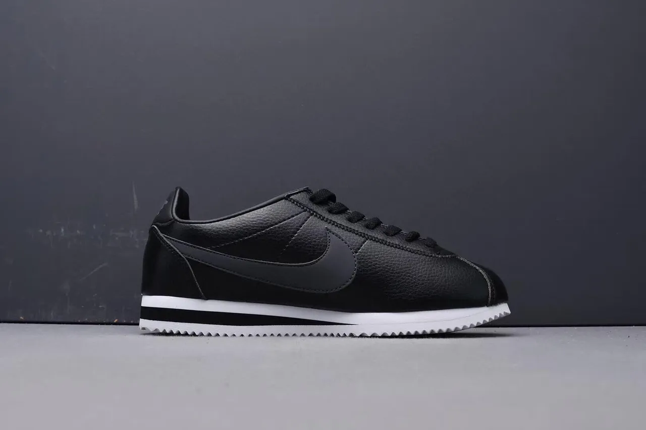 Nike Cortez Black and White Lifestyle Sneakers 8