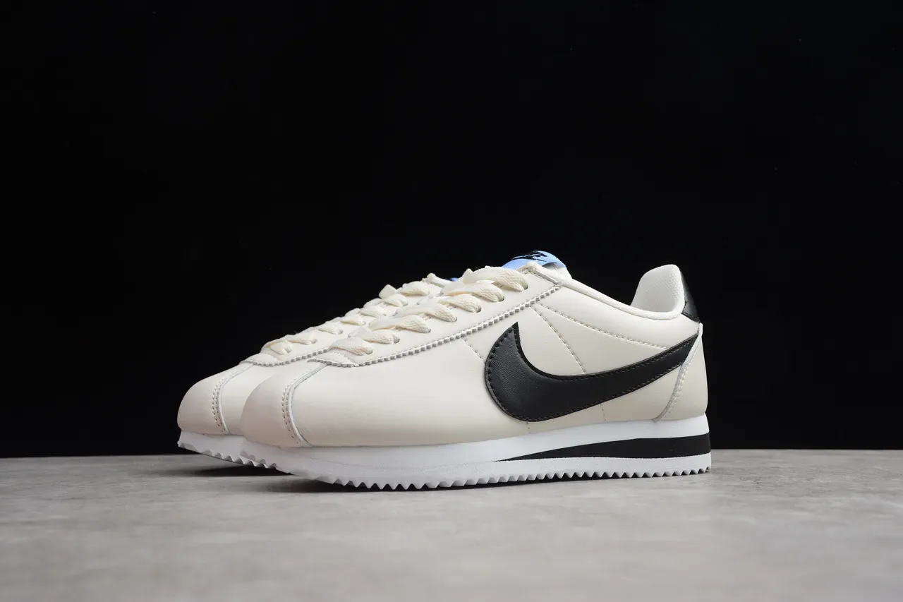 Nike Cortez Off-White and Black Lifestyle Sneakers 6