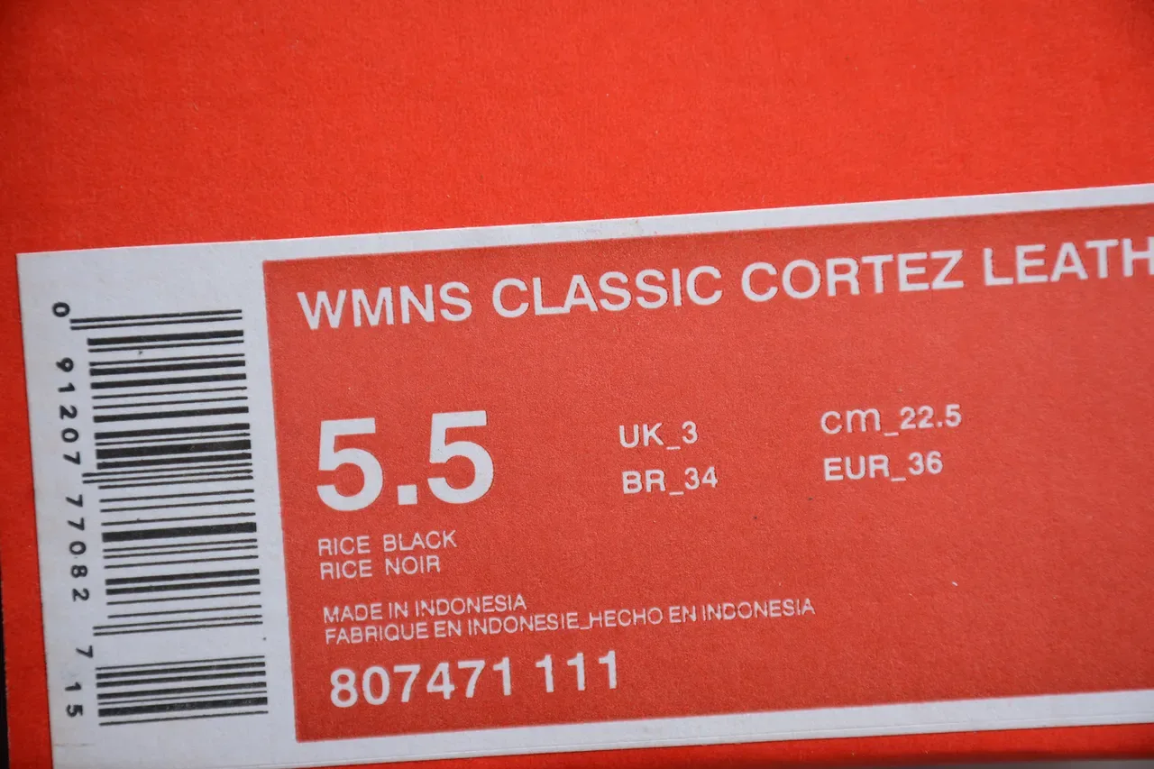Nike Cortez Off-White and Black Lifestyle Sneakers 7