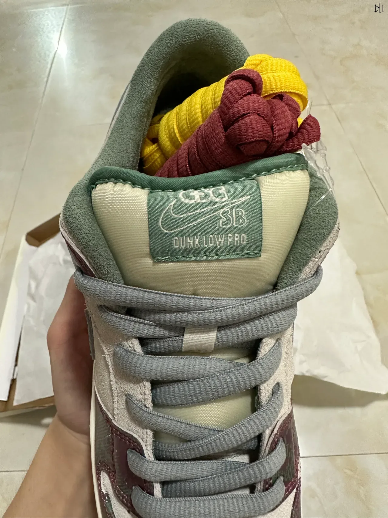 Nike Dunk Low Maroon Green Camo Lifestyle Sneakers 4