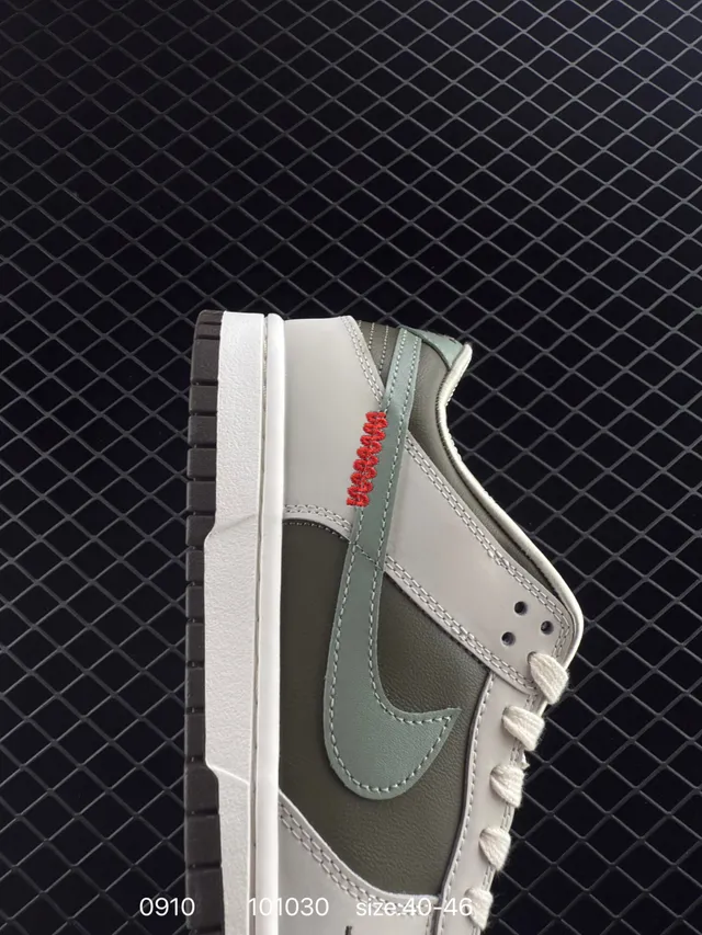 Nike Dunk Low Olive Gray Red brodées chaussures de skateboard 4