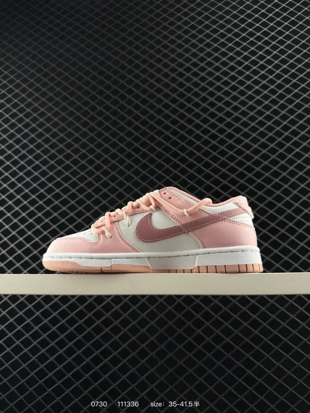 Nike Dunk Low Pink and White Lifestyle Sneakers 6