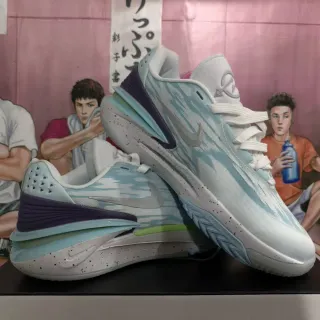 Nike Firefly সাদা নীল ওয়েভ-প্যাটার্ন সিন্থেটিক ওভারলে হালকা ওজনের মেশ উপর বাস্কেটবল জুতা