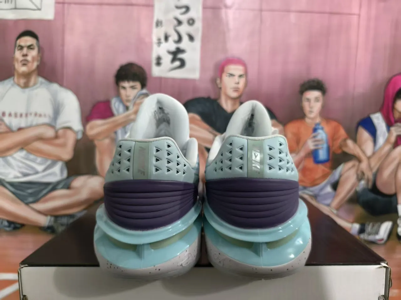 Nike Firefly White Blue Wave-Pattern Synthetic Overlays Lightweight Mesh Upper Basketball Shoes 5