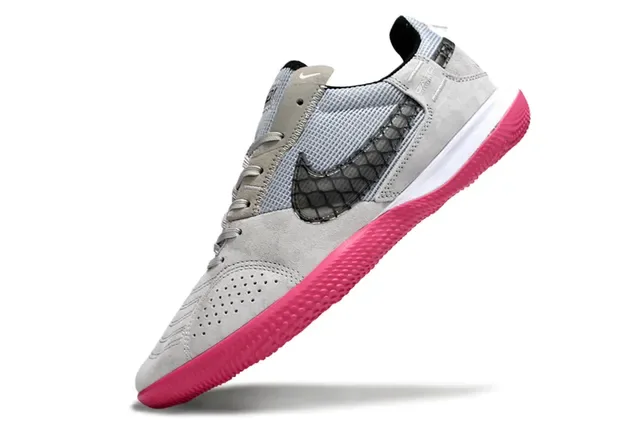 Nike Gato 蓝黄 麂皮面 穿孔 Swoosh Overlay 室内足球鞋 10
