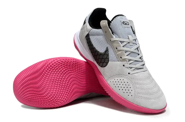 Nike Gato 蓝黄 麂皮面 穿孔 Swoosh Overlay 室内足球鞋 11
