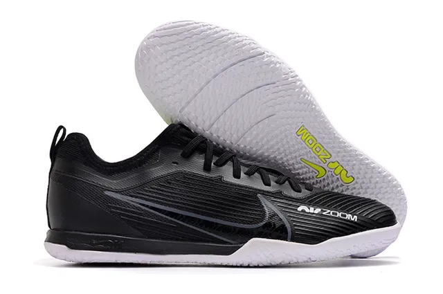 Nike सुनहरा काला धातुकी तांबा ऊपरी लेस और कॉलर इनडोर सॉकर जूते 4