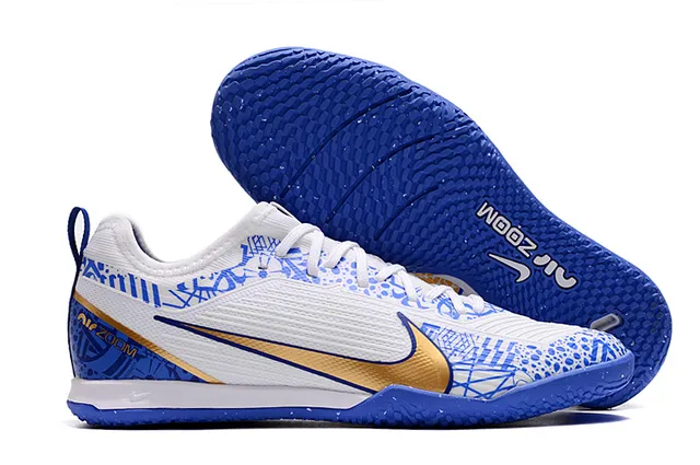 Nike सुनहरा काला धातुकी तांबा ऊपरी लेस और कॉलर इनडोर सॉकर जूते 7