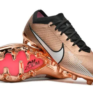 Nike Chaussures de football or noir métallique upper synthétique collet à emboîtement terrain ferme