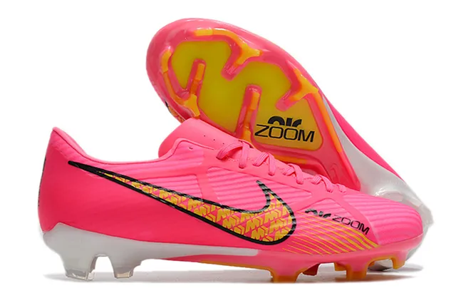 Nike Gold Pink Metallic Copper Upper White Swoosh Firm-Ground Soccer Shoes 9