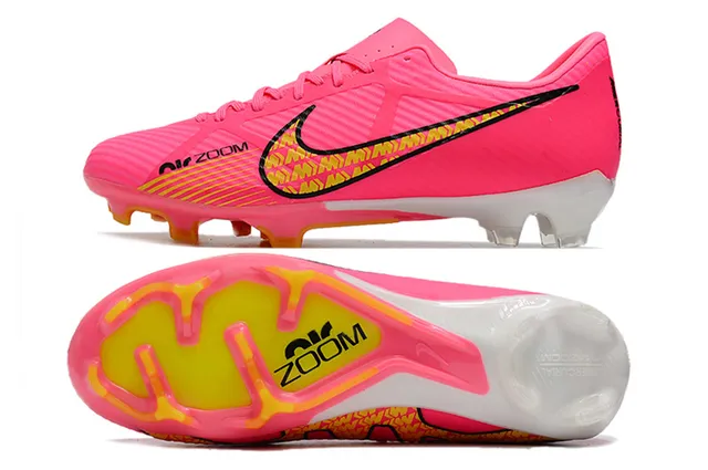 Nike Gold Pink Metallic Copper Upper White Swoosh Firm-Ground Soccer Shoes 10