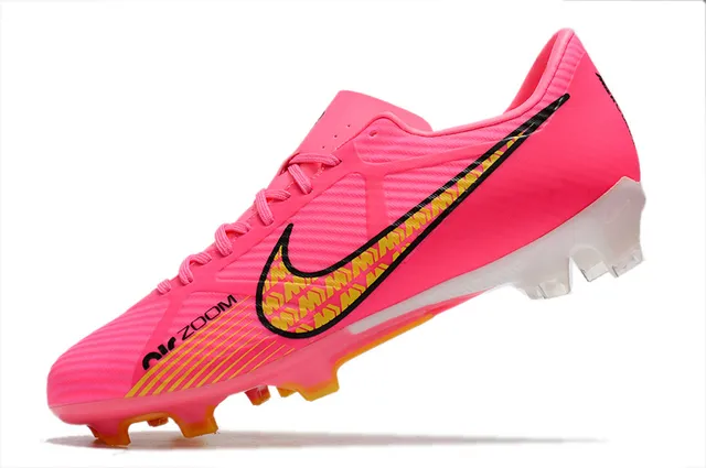 Nike Gold Pink Metallic Copper Upper White Swoosh Firm-Ground Soccer Shoes 12
