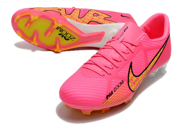 Nike Gold Pink Metallic Copper Upper White Swoosh Firm-Ground Soccer Shoes 14