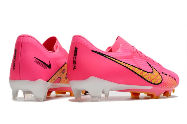 Nike Gold Pink Metallic Copper Upper White Swoosh Firm-Ground Soccer Shoes 15
