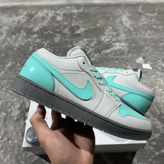 Nike رمادي أزرق حذاء رياضي منخفض العتبة جلدي علوي أسلوب الحياة
