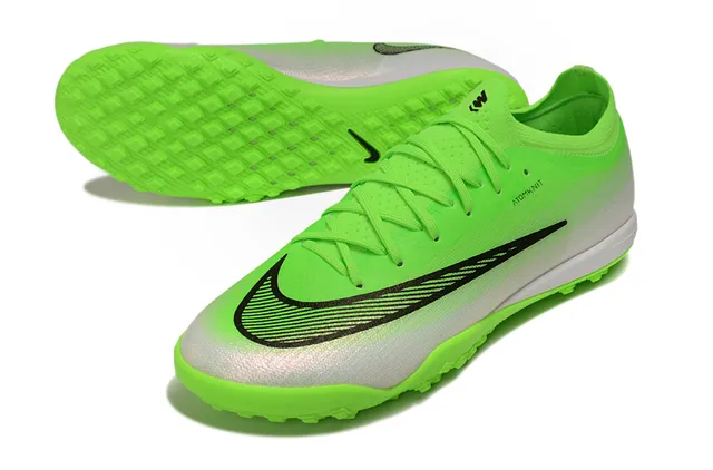 Nike Green White Atomknit Knit Upper Neon Gradient Turf Soccer Shoes 4