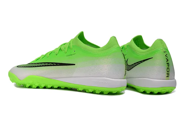 Nike Green White Atomknit Knit Upper Neon Gradient Turf Soccer Shoes 5
