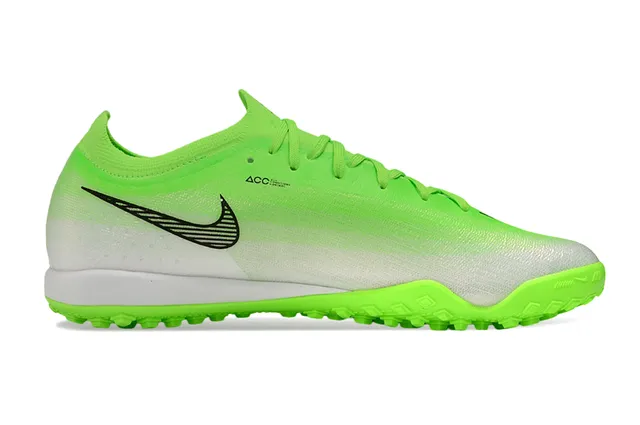 Nike Green White Atomknit Knit Upper Neon Gradient Turf Soccer Shoes 6