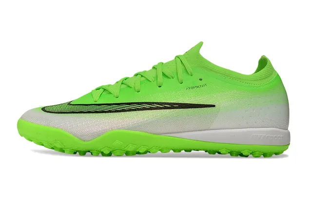 Nike Green White Atomknit Knit Upper Neon Gradient Turf Soccer Shoes 7