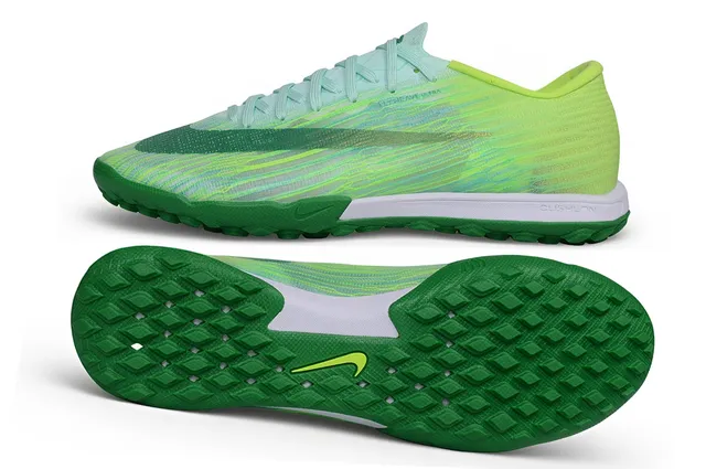 Nike 绿色黄色针织鞋面渐变草地足球鞋 5