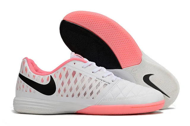Nike HYPERFUSE White Pink Indoor Soccer Shoes 2