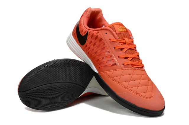 Nike Hypervenom Sapatos de futebol indoor laranja preto capuz acolchado estilo jaula sobreposições sintéticas 2