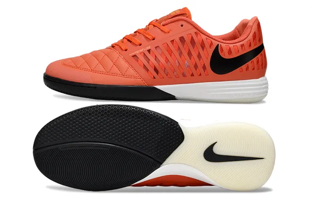 Nike Hypervenom Sapatos de futebol indoor laranja preto capuz acolchado estilo jaula sobreposições sintéticas 4