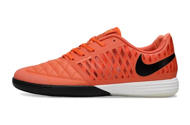 Nike Hypervenom Sapatos de futebol indoor laranja preto capuz acolchado estilo jaula sobreposições sintéticas 5
