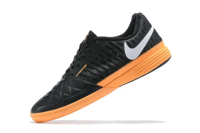 Nike Hypervenom Phantom Noir Orange Upper Synthétique Matelassé Silhouette Low-Top Chaussures de Football Indoor 6