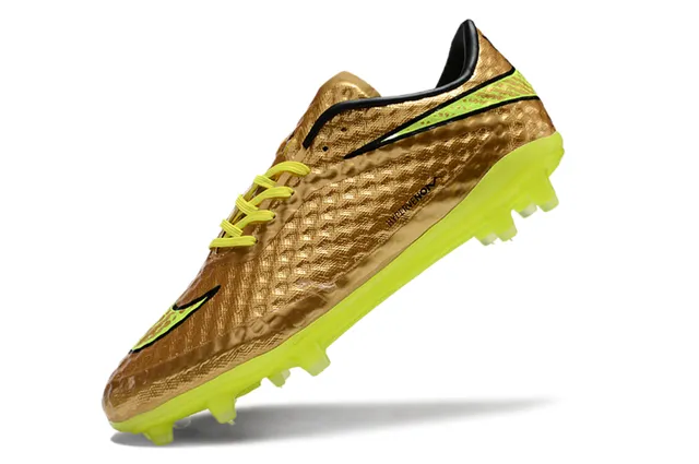 Nike Hypervenom Phantom II Gold Neon Firm-Ground Soccer Shoes 3