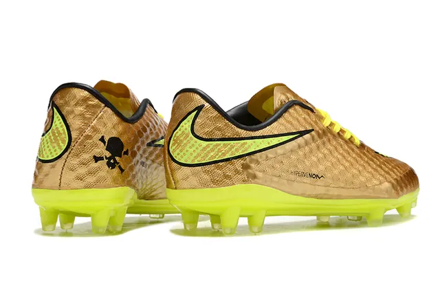 Nike Hypervenom Phantom II Gold Neon Firm-Ground Soccer Shoes 5