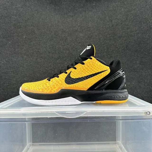 Nike Kobe Yellow Black 纹理鳞片图案 High-Top Basketball Shoes 2