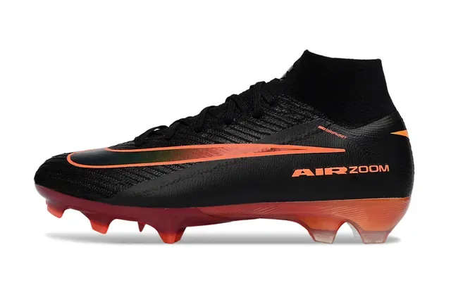 Nike Mercurial Air Zoom Zapatos de fútbol negro naranja verde terreno firme 5
