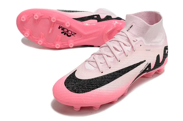 Nike Mercurial Superfly Air Zoom Rose Noir Terrain Firme Chaussures de Football 3