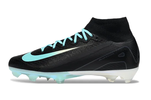 Nike Mercurial Superfly أحذية كرة القدم السوداء الفيروزية البراقة للأرضية الصلبة 15