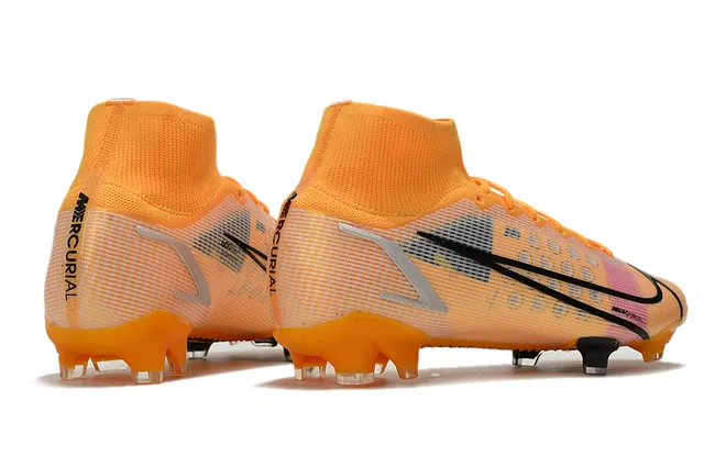 Nike Mercurial Superfly Tênis de futebol laranja preto para terreno firme 7