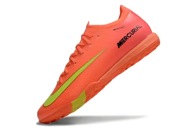 Nike Mercurial Turf Orange and Neon Green Turf Soccer Shoes 3