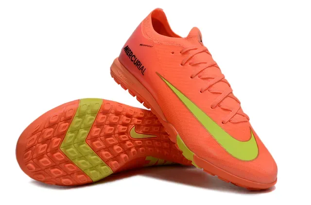 Nike Mercurial Turf Orange and Neon Green Turf Soccer Shoes 4