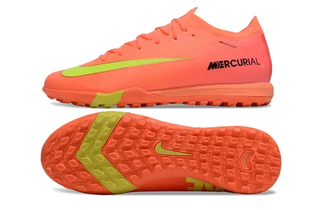 Nike Mercurial Turf Orange and Neon Green Turf Soccer Shoes 6