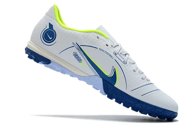 Nike Mercurial Turf 白色 蓝色 霓虹酸橙 Turf 足球鞋 2
