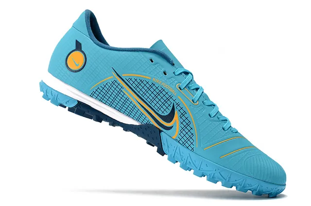 Nike Mercurial Turf 白色 蓝色 霓虹酸橙 Turf 足球鞋 15
