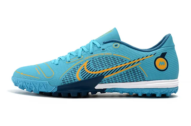 Nike Mercurial Turf 白色 蓝色 霓虹酸橙 Turf 足球鞋 21