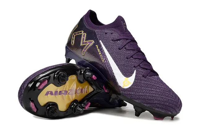 Nike Mercurial Vapor KM Púrpura Metálica Tierra Firme Zapatos de Fútbol 3