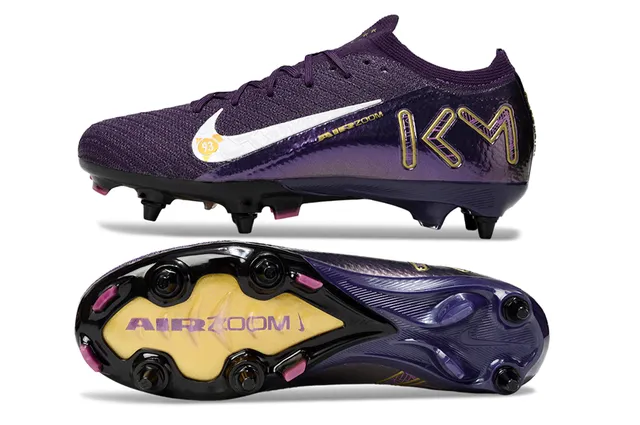 Nike Mercurial Vapor KM Púrpura Metálica Tierra Firme Zapatos de Fútbol 5