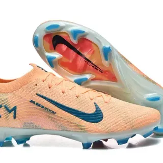 Nike Mercurial Vapor KM Peach Blue Firm-Ground Soccer Shoes