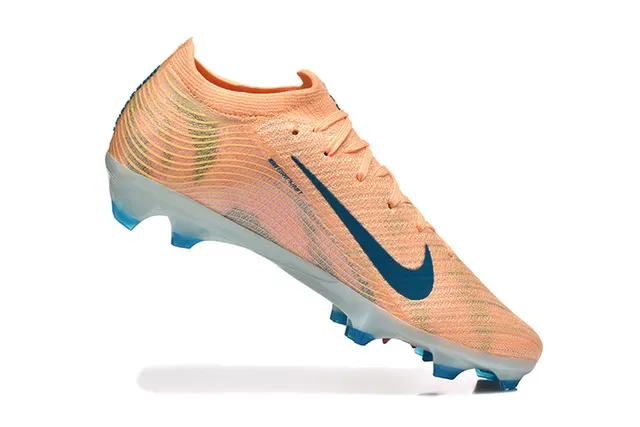 Nike Mercurial Vapor KM Peach Blue Botines de fútbol para terreno firme 3