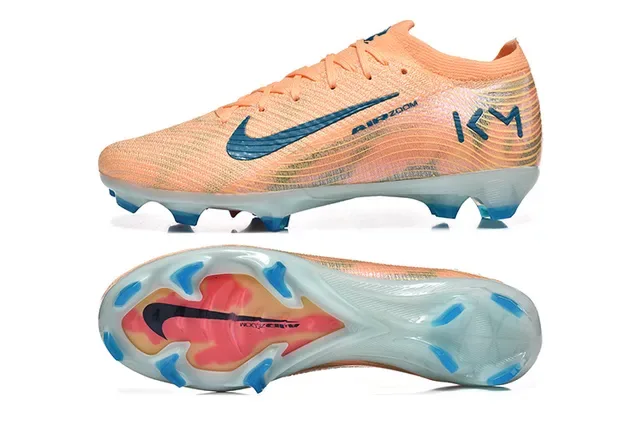 Nike Mercurial Vapor KM Peach Blue Botines de fútbol para terreno firme 9